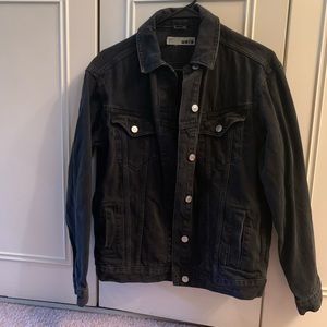 TOPSHOP Moto Black Denim Jacket